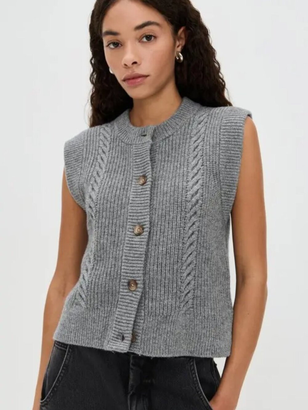 Levi's Ines Cable Sweater Vest - NEW